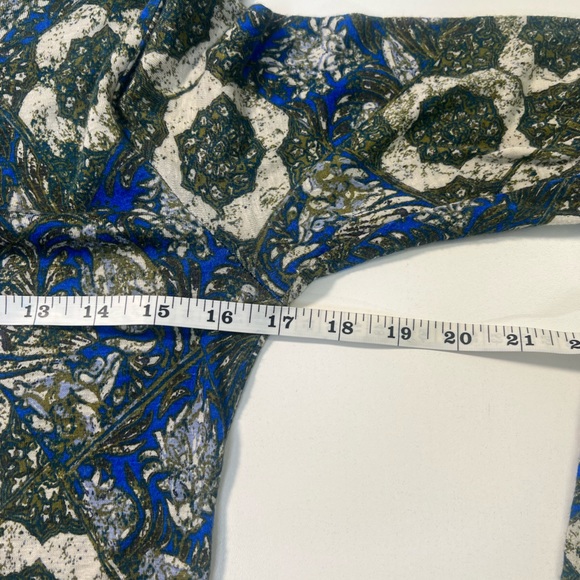 Free People Annabelle Mock Neck Tunic Dress in Cobalt Blue and Green Size Small - Picture 7 of 11